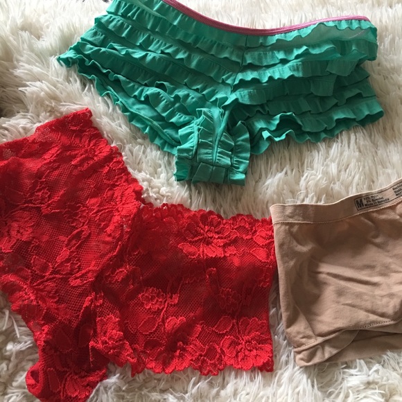 lola Intimates & Sleepwear 2 Ruffle Festival Boy Cut Panties Lace Nude Bundle Poshmark